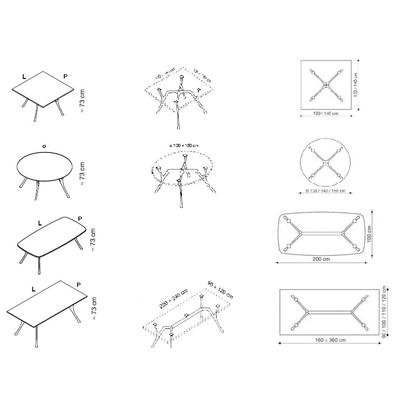 dettagli tavolo PEGASO metal, tutte le misure disponibili nella scheda tecnica allegata, CHIAMACI  