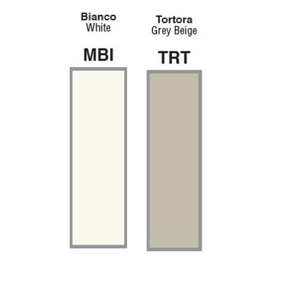 Finiture melaminiche disponibili su tutte le dimensioni: bianco e tortora 