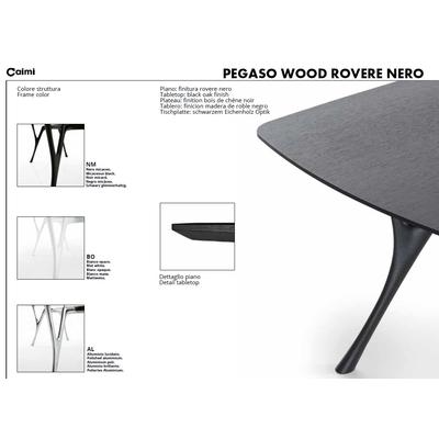 dettagli tavolo PEGASO WOOD rovere nero 