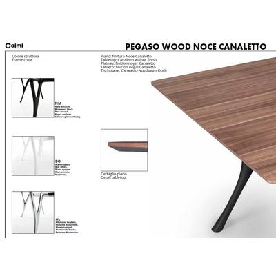 dettagli tavolo PEGASO WOOD noce canaletto 